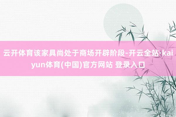 云开体育该家具尚处于商场开辟阶段-开云全站·kaiyun体育(中国)官方网站 登录入口
