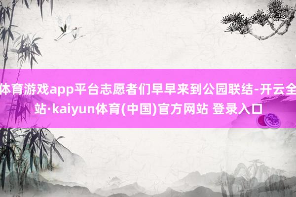 体育游戏app平台志愿者们早早来到公园联结-开云全站·kaiyun体育(中国)官方网站 登录入口
