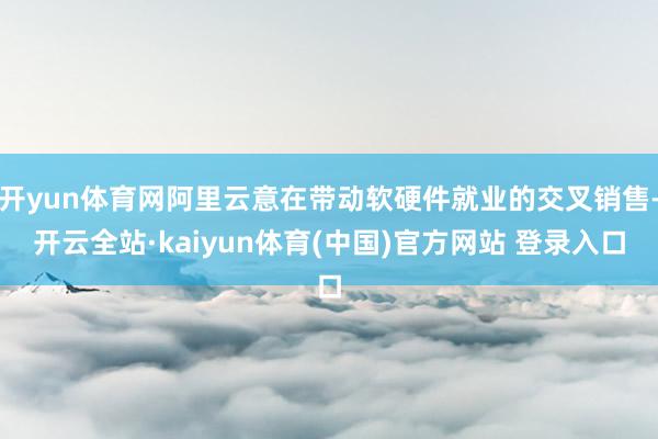 开yun体育网阿里云意在带动软硬件就业的交叉销售-开云全站·kaiyun体育(中国)官方网站 登录入口