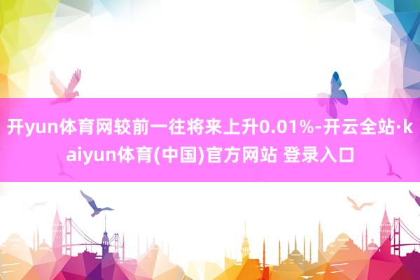开yun体育网较前一往将来上升0.01%-开云全站·kaiyun体育(中国)官方网站 登录入口